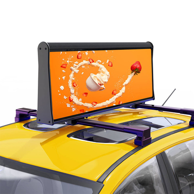 CE ROHS της FCC αυτοκινήτων οδηγημένες κορυφή οθόνες διαφήμισης ταξί χρώματος επίδειξης πλήρεις